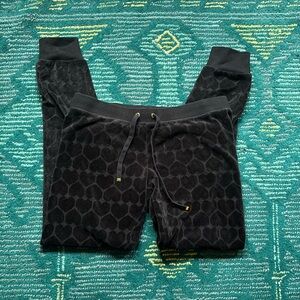 Juicy Couture velour hearts joggers / sweatpants
